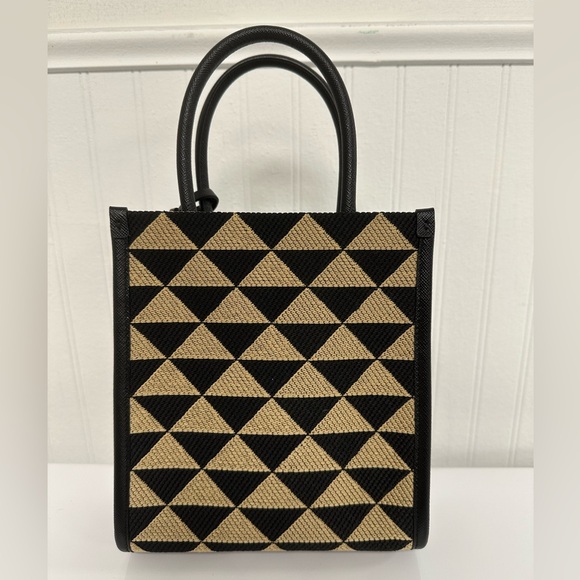 Prada Enameled Metal Triangle Mini Symbole Tote - Picture 3 of 13